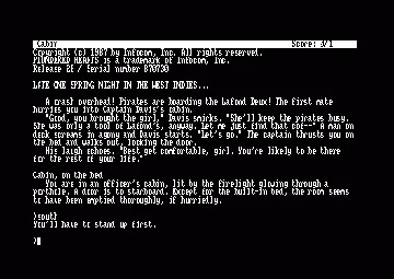 Plundered Hearts (1987)(Infocom)[cpm version] screen shot game playing